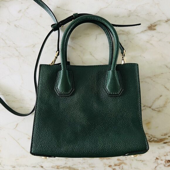 MICHAEL KORS Mercer Moss Green Leather Medium Messenger Crossbody Bag - Picture 10 of 12